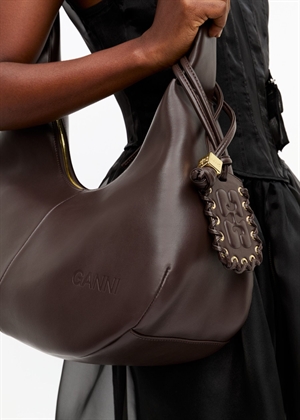 Hobo medium taske Seal Brown A6840 Ganni 